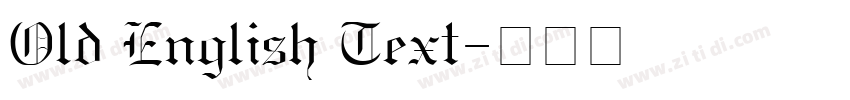 Old English Text字体转换